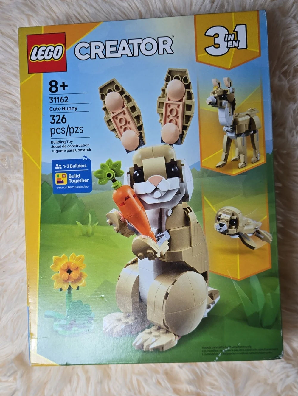 NEW LEGO Creator Cute Bunny Building Set - Tan and White
